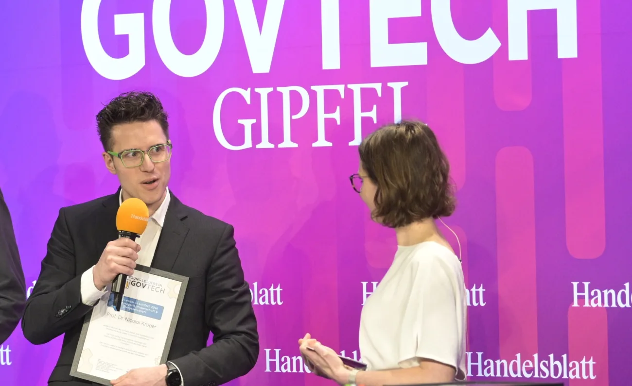 Prof. Dr. Nicolai Krüger, ausgezeichnet als Young Leader in GovTech 2026